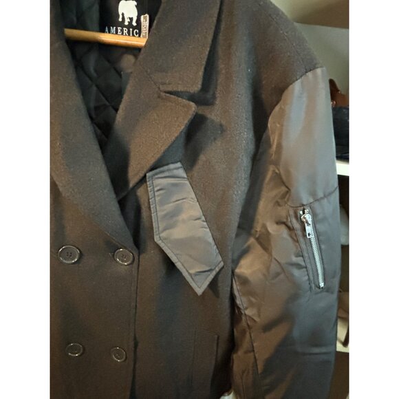 America Stitch NWT Chocolate Brown Double Breasted Mens Jacket Sz XL - Picture 4 of 8